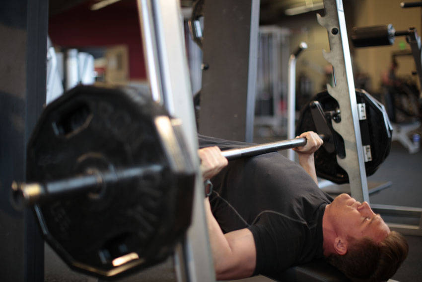 Smith Machine Decline Press - starting position