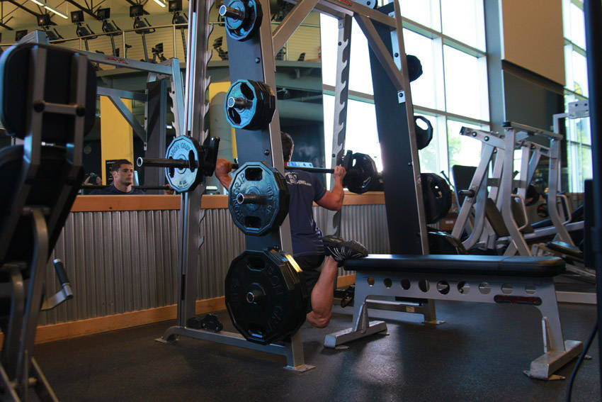 Smith Single-Leg Split Squat - ending position