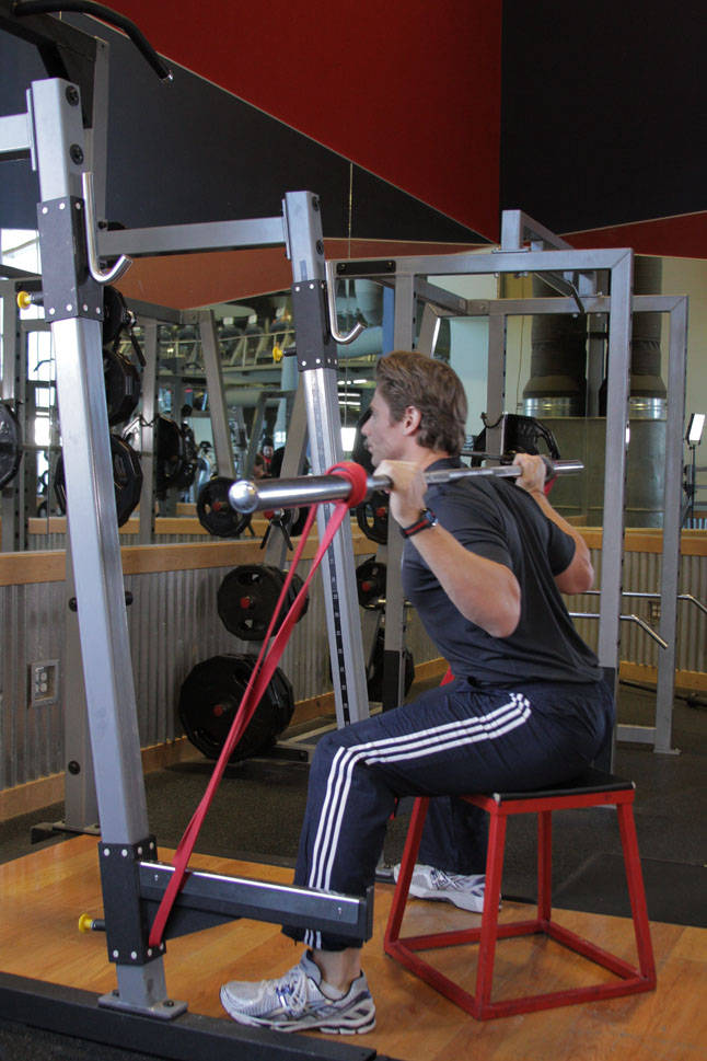 Speed Box Squat - ending position