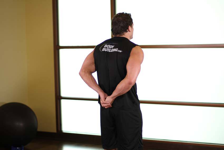 Standing Biceps Stretch - starting position