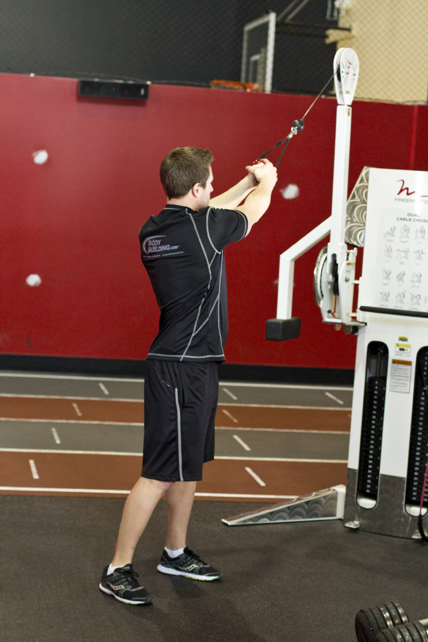 Standing Cable Wood Chop - starting position