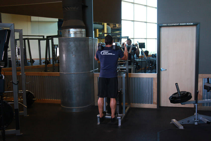 Standing Calf Raises - starting position