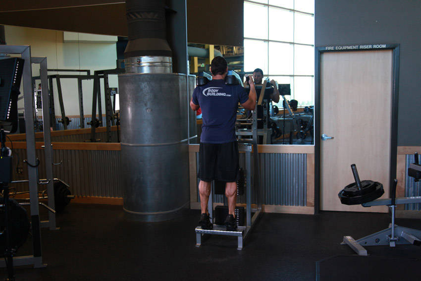 Standing Calf Raises - ending position