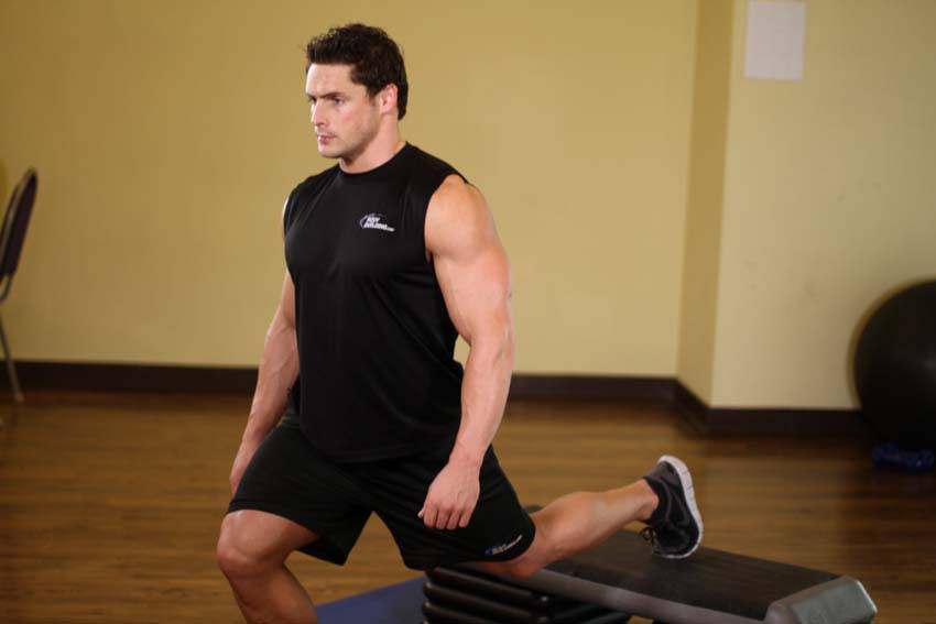 Standing Elevated Quad Stretch - ending position