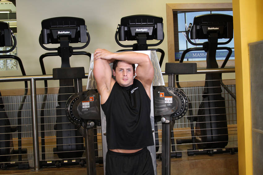 Standing Low-Pulley One-Arm Triceps Extension - starting position