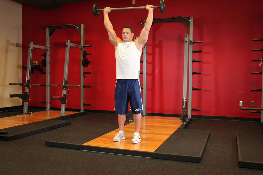 Standing Military Press - ending position