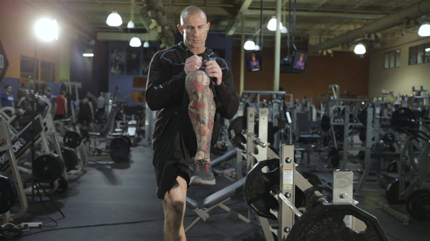 Step-up with Knee Raise - ending position