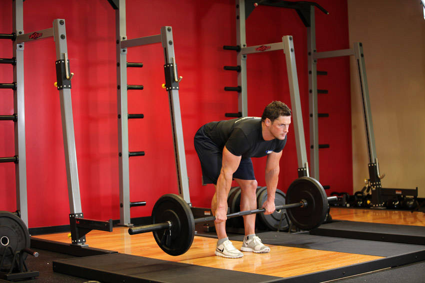 Stiff-Legged Barbell Deadlift - starting position