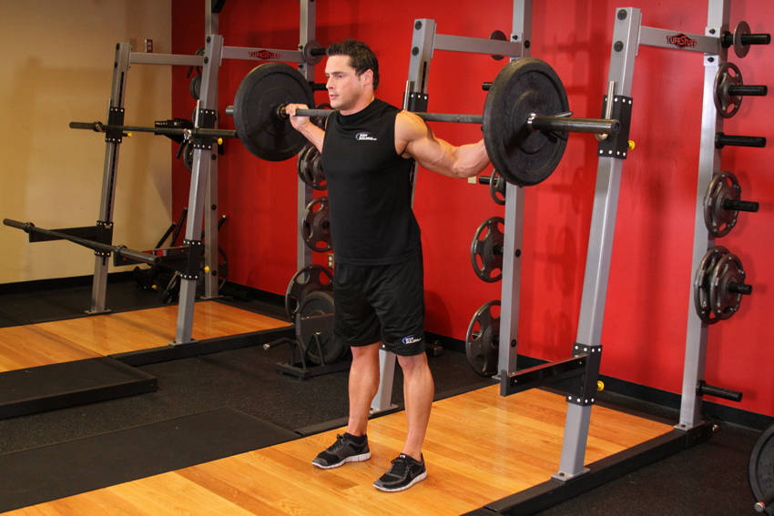 Stiff Leg Barbell Good Morning - starting position