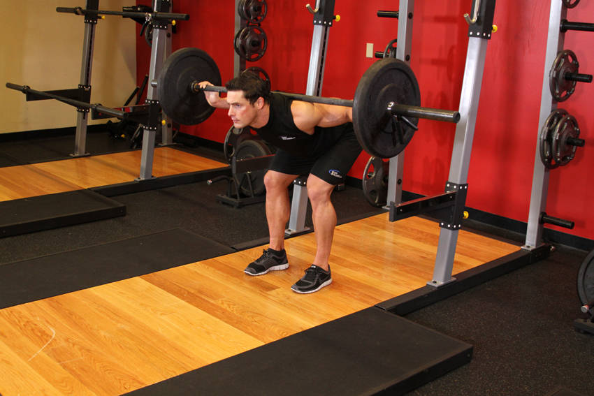 Stiff Leg Barbell Good Morning - ending position