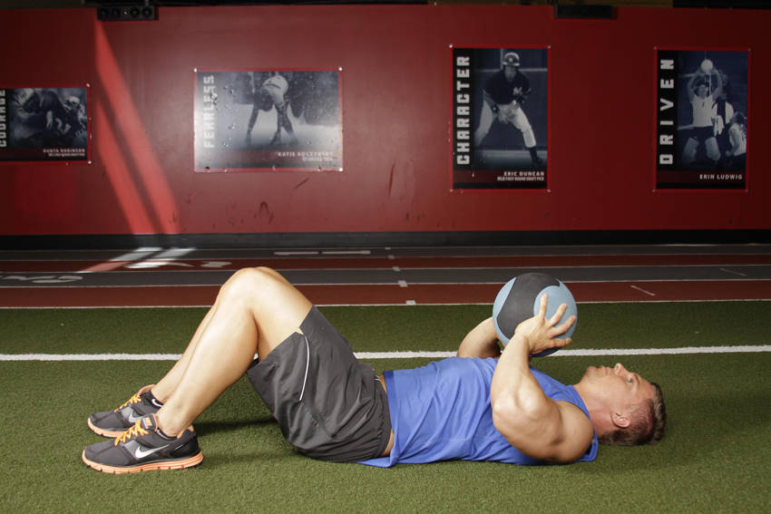 Supine Chest Throw - starting position
