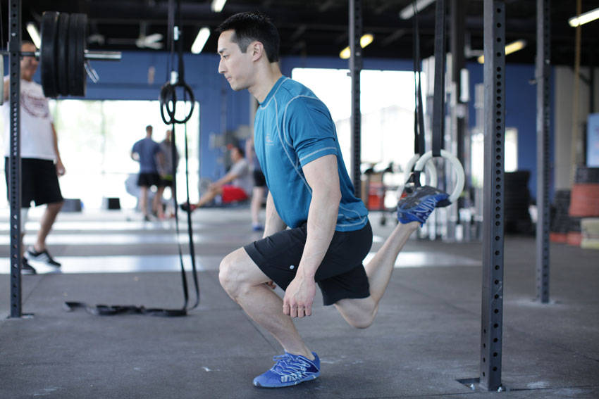 Suspended Split Squat - ending position