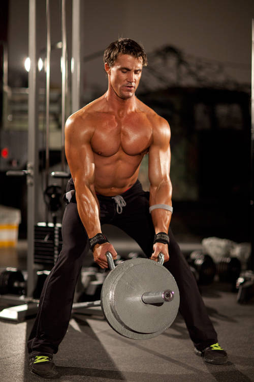 T-Bar Row with Handle - starting position