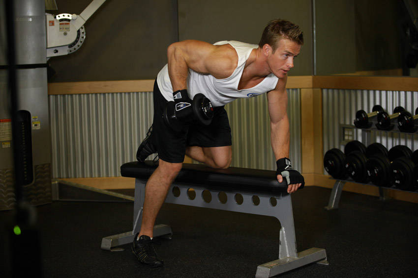 Tricep Dumbbell Kickback - ending position