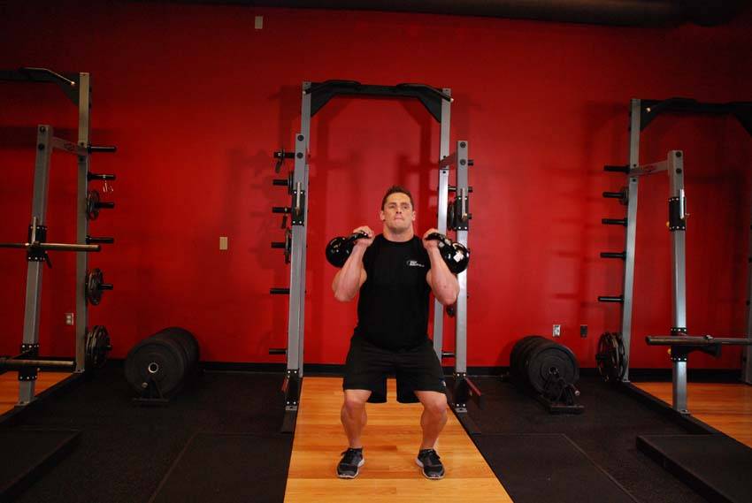 Two-Arm Kettlebell Jerk - starting position