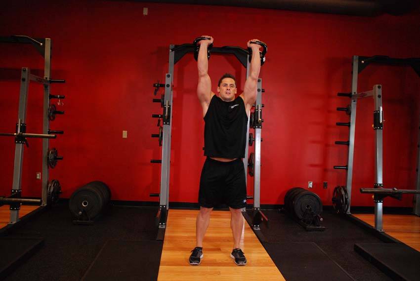 Two-Arm Kettlebell Jerk - ending position