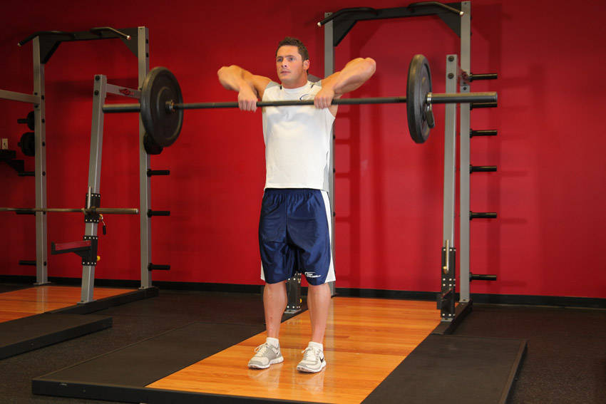 Upright Barbell Row - starting position