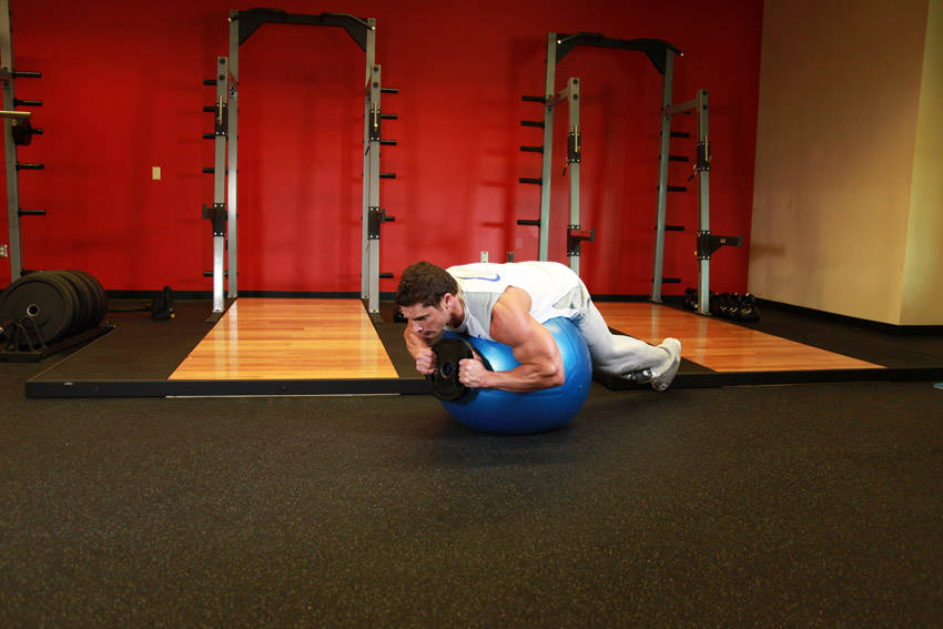 Weighted Ball Hyperextension - starting position