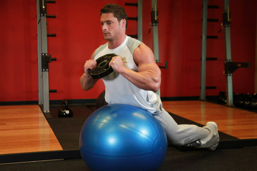 Weighted Ball Hyperextension - ending position
