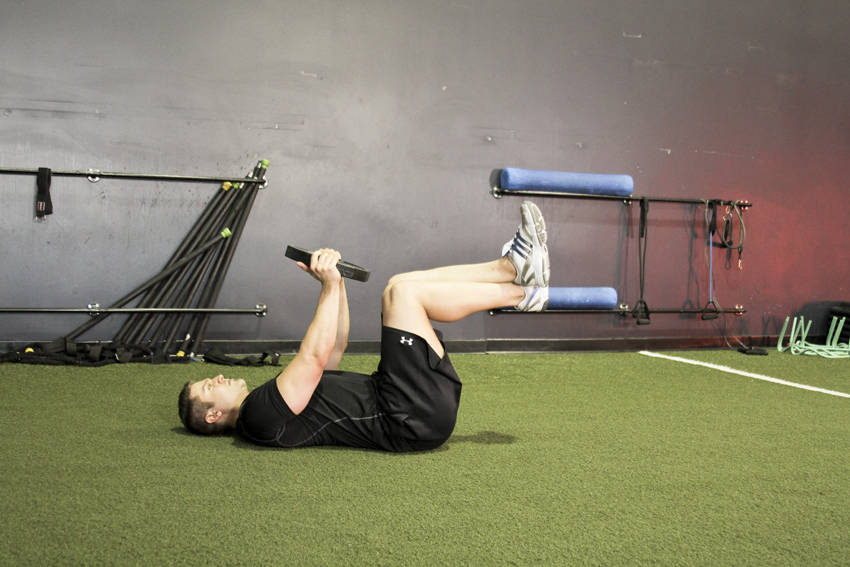 Weighted Crunches - starting position