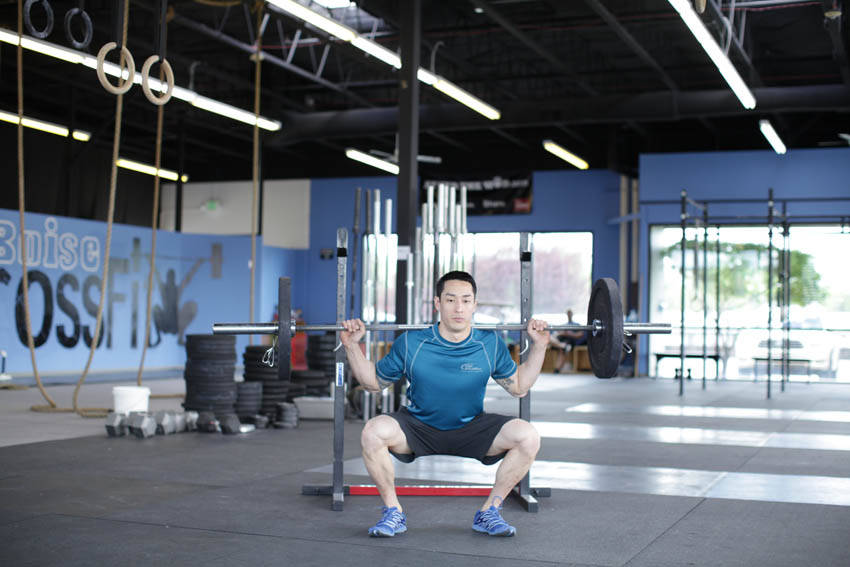 Weighted Jump Squat - ending position