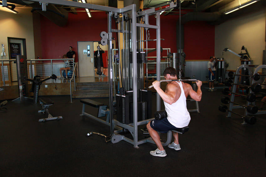 Wide-Grip Pulldown Behind The Neck - starting position